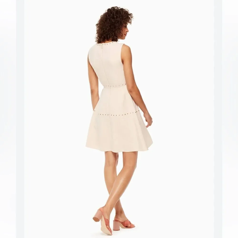 Kate spade  pale pink with gold studded dress A-line shape.